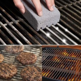 3pcs Ecological Grill Griddle Cleaning Brick Block; De-Scaling Cleaning Stone; For Removing Stains BBQ Racks Flat Top Cookers; Household Cleaning Pot