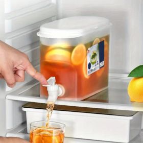 1pc 3.5L Cold Water Bucket Put Refrigerator Lemon Cold Water Cold Bubble Bottle Ice Water Tea Kettle With Faucet Cold Kettle