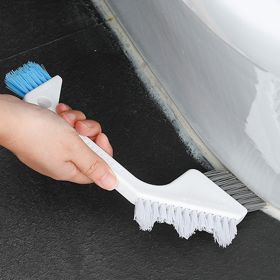 1pc Bathroom Brush; Tile Corner Crevice Brush; Multifunctional Cleaning Brush; Floor Drain Brush 9.06"x4.13"