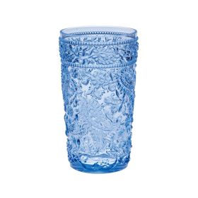 Paisley Acrylic Glasses Drinking Set of 4 Hi Ball (17oz), Plastic Drinking Glasses, BPA Free Cocktail Glasses, Drinkware Set, Drinking Water Glasses