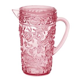 Leading Ware 2.5 Quarts Water Pitcher with Lid, Paisley Unbreakable Plastic Pitcher, Drink Pitcher, Juice Pitcher with Spout BPA Free