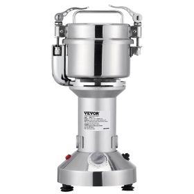 VEVOR 300g Electric Grain Mill Grinder, High Speed 1900W Commercial Spice Grinders, Stainless Steel Pulverizer Powder Machine, for Dry Herbs Grains Sp