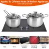 Stainless Steel Cookware Set Fast Even Heat Induction Pots Pans Set Dishwasher Safe with 2.7 3.7 Quart Stockpot 2 Quart Saucepan 9.17in Frying Pan