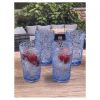 Paisley Acrylic Glasses Drinking Set of 4 Hi Ball (17oz), Plastic Drinking Glasses, BPA Free Cocktail Glasses, Drinkware Set, Drinking Water Glasses