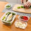 3pcs Fresh-keeping Box; Sealed Box; Refrigerator Storage Box; Fruit And Vegetable Food Finishing Storage Box; Kitchen Supplies