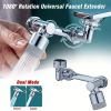 1pc, 1080 ° Swivel Faucet Extender, ABS Universal Sink-Water Aerator, Kitchen Bathroom 1080 ° Angle Rotatable Spray Attachment, Multifunctional Roboti
