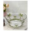 Palm Tree Acrylic Serving Bowls, Unbreakable Large Plastic Bowls, Soup Bowls, Salad Bowls, Cereal Bowl for Snacks, BPA Free