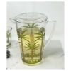Leading Ware 2.75 Quarts Water Pitcher with Lid, Palm Tree Design Unbreakable Plastic Pitcher, Drink Pitcher, Juice Pitcher with Spout BPA Free