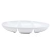 Better Homes & Gardens- Porcelain Oval-shape Divided Bowl, White