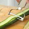 1pc Stainless Steel Peeler For Fruit; Carrot; Potato; Multi-purpose Cabbage Planer; Vegetable And Fruit Peeler; Kitchen Gadget