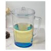 Leading Ware 2.75 Quarts Water Pitcher with Lid, Oval Halo Design Unbreakable Plastic Pitcher, Drink Pitcher, Juice Pitcher with Spout BPA Free