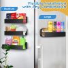 Magnetic Spice Rack For Refrigerator, 4 Pack Magnetic Shelf Moveable Fridge Shelf Organizer For Refrigerator Kitchen Storage Magnet Metal Holder