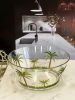 Palm Tree Acrylic Serving Bowls, Unbreakable Large Plastic Bowls, Soup Bowls, Salad Bowls, Cereal Bowl for Snacks, BPA Free