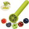 1pc; Grape Tomato Cherry Strawberry Cutter; Green Multifunctional Vegetable And Fruit Cutter; No Blade; Creative Kids Supplies; Kitchen Gadget