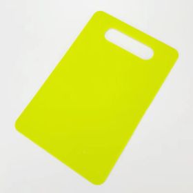 Fruit And Vegetable Plastic Cutting Board Barbecue Picnic Travel Disposable (Option: Lime Green Slash Pockets-Square)