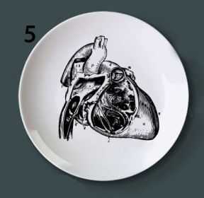 Human bone structure decoration plate (Option: 5style-7 inches)
