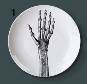 Human bone structure decoration plate (Option: 1style-7 inches)