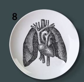 Human bone structure decoration plate (Option: 8style-6 inches)
