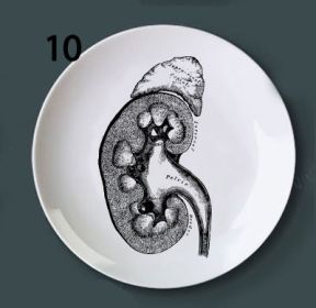 Human bone structure decoration plate (Option: 10style-7 inches)