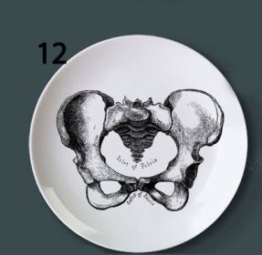 Human bone structure decoration plate (Option: 12style-6 inches)