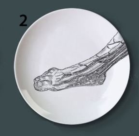 Human bone structure decoration plate (Option: 2style-8 inches)