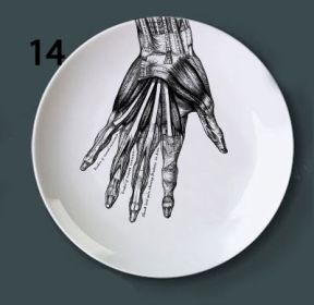 Human bone structure decoration plate (Option: 14style-8 inches)