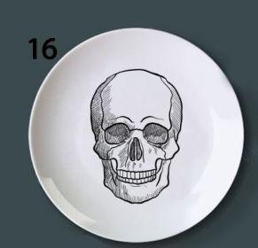 Human bone structure decoration plate (Option: 16style-8 inches)