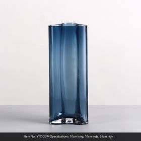 Transparent Floral Ware For Home Soft Decoration (Option: Long Blue)