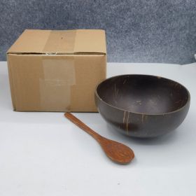 Natural Coconut Old Shell Bowl (Option: Grinding Model 1 Suit-Door Frame Spoon)