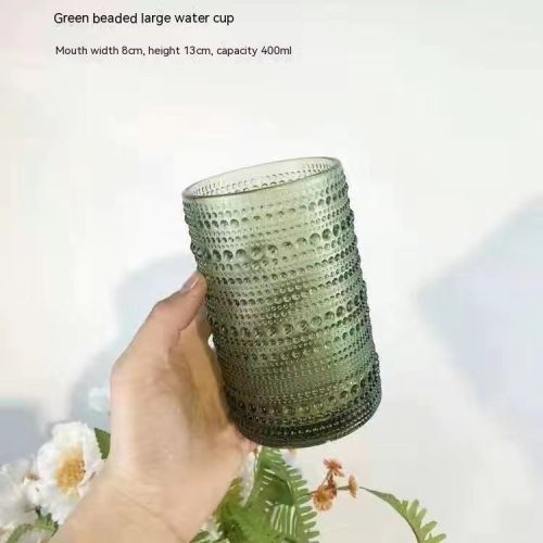 Bead Point Series Glass Cup High Leg