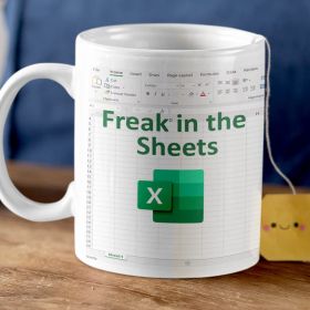 Household Spreadsheet Excel Coffee Cup (Option: Spreadsheet Cup-301to400ml)