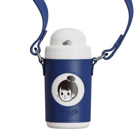 316 Stainless Steel Thermos Cup Children's Straw Cup (Option: F Xiaomei Blue-520ml)