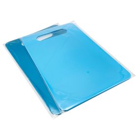 Fruit And Vegetable Plastic Cutting Board Barbecue Picnic Travel Disposable (Option: Light Blue Self Adhesive Bag-Square)