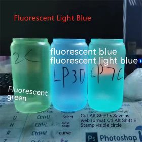 Gradient Color Sublimation Glass (Option: Fluorescent Light Blue-16oz)