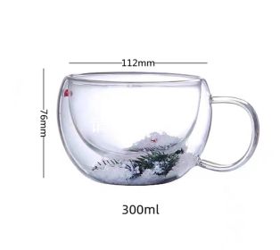 Household Borosilicate Double Layer Glass Cup (Option: 300ml)