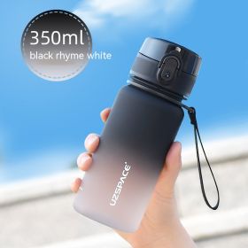 Large Capacity Water Cup For Sports Portability (Option: Black Rhyme White-350ml)