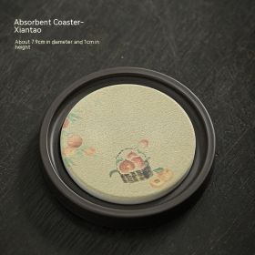 Absorbent Bakelite Coaster Tea Ceremony Heat Proof Mat (Option: Prickly Pear)