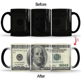 Creative Banknote Color Changing Mug Ceramic (Option: Creative Dollar Cup-301 To 400ml)