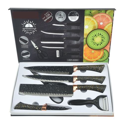 Stainless Steel Kitchenware Set Rose Gold Horseshoe Handle Six-piece Set