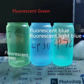 Gradient Color Sublimation Glass (Option: Fluorescent Green-16oz)