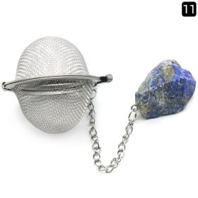 Natural Raw Gemstone Filter Ball Stew Ingredients Ball Stainless Steel Tea Filter Kitchen Gadgets (Option: Lapis Lazuli)