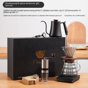 Pour-over Coffee Suit Gift Box Household American Coffee Maker Coffee Pot With Scale Combination (Option: Professional 8 Handbag)