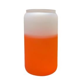 Gradient Color Sublimation Glass (Option: Cold Water To Orange-16oz)