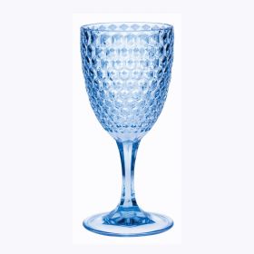 Diamond Cut Plastic Wine Glasses Set of 4 (12oz), BPA Free Acrylic Wine Glass Set, Unbreakable Red Wine Glasses, White Wine Glasses (Color: as Pic)