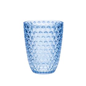 Diamond Cut Acrylic Glasses Drinking Set of 4 (12oz), Plastic Drinking Glasses, BPA Free Cocktail Glasses, Drinkware Set, Drinking Water Glasses (Color: as Pic)