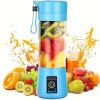 1pc Portable 6 Blades In 3D Juicer Cup, Updated Version Rechargeable Juice Blender Secure Switch Electric Fruit Mixer For Superb Mixing, USB Rechargea