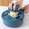 1pc Multifunctional Vegetable Cutter, Potato Shredded Grater, 3 Blades Or 6 Blades For Choose 11in*7.2in