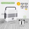 1pc Electric Lunch Box; Food Heater; Portable Food Warmer For Home And Office; Self Heating Lunch Box; Stainless Steel Food Container; Heated Bento Bo