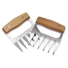 Steel/Plastic Meat Shredder Claws BBQ Claws Pulled Meat Handler Fork Paws for Shredding All Meats Accessories Kitchen Tools Paws (Color: YX221113-Steel, Ships From: China)