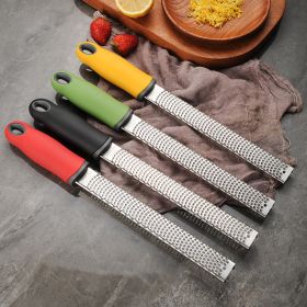 Stainless steel fruit cheese grater Chocolate lemon rind cheese crumb grater Grater kitchen tools (Color: Shredder-red)